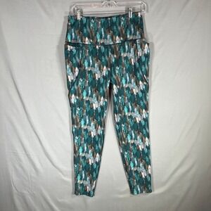MTA Sports Women's Yoga Pants Leggings Size Large - Blue Green - Side Pockets